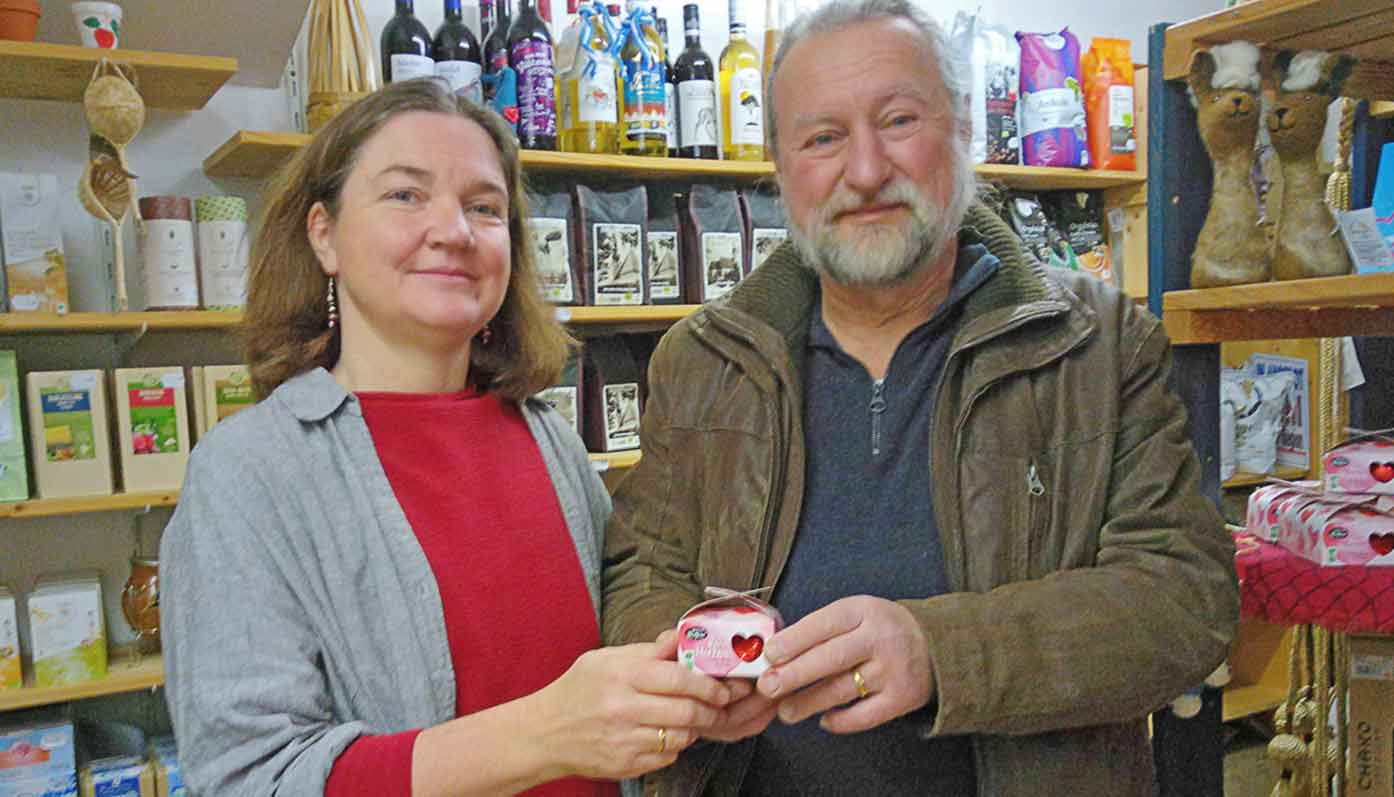 Fairtrade Valentinstag in Tittmoning mit Gerda Poschmann-Reichenau