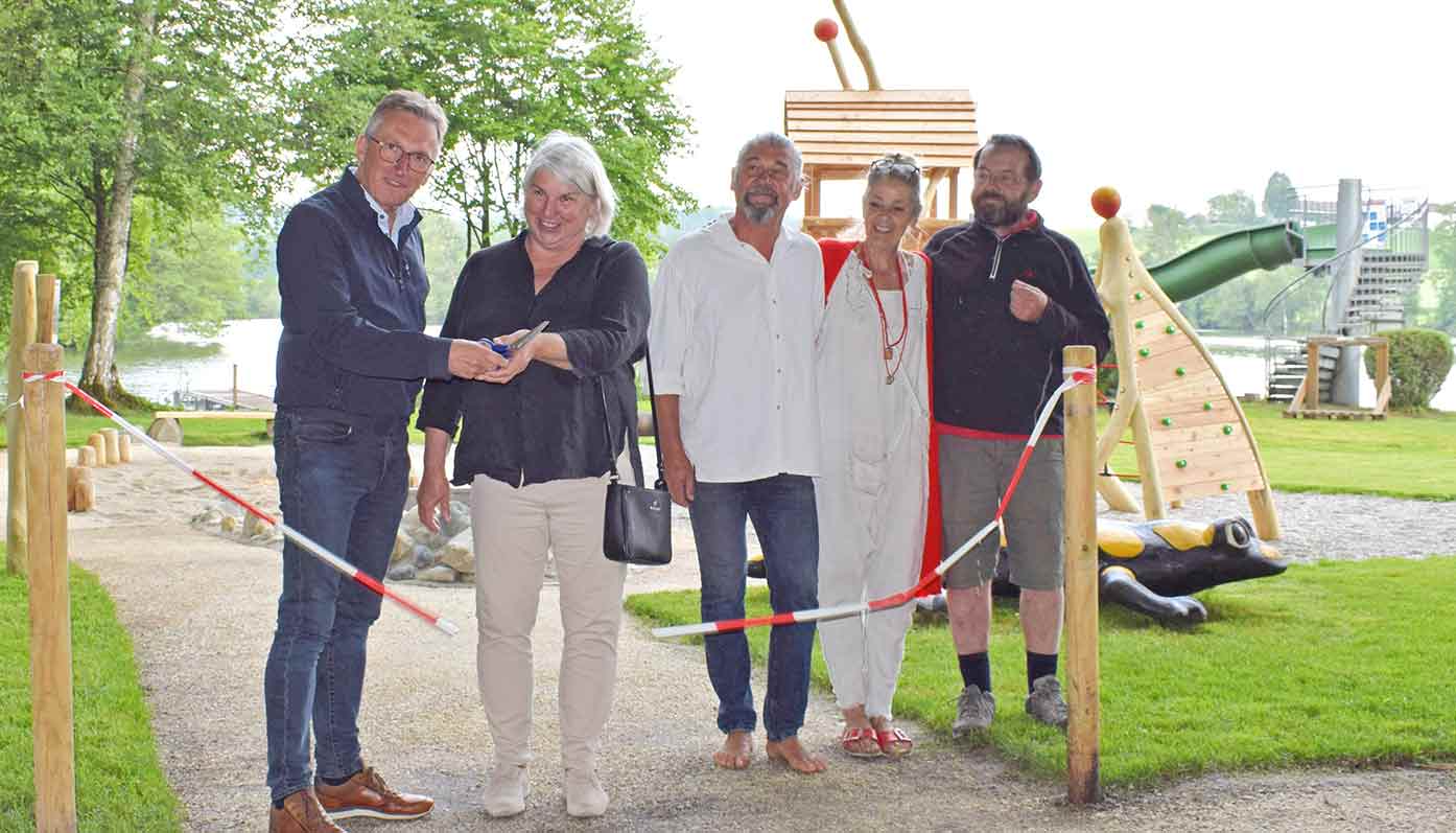 Eröffnung des Generationen-Spielplatzes am Strandbad des Leitgeringer Sees