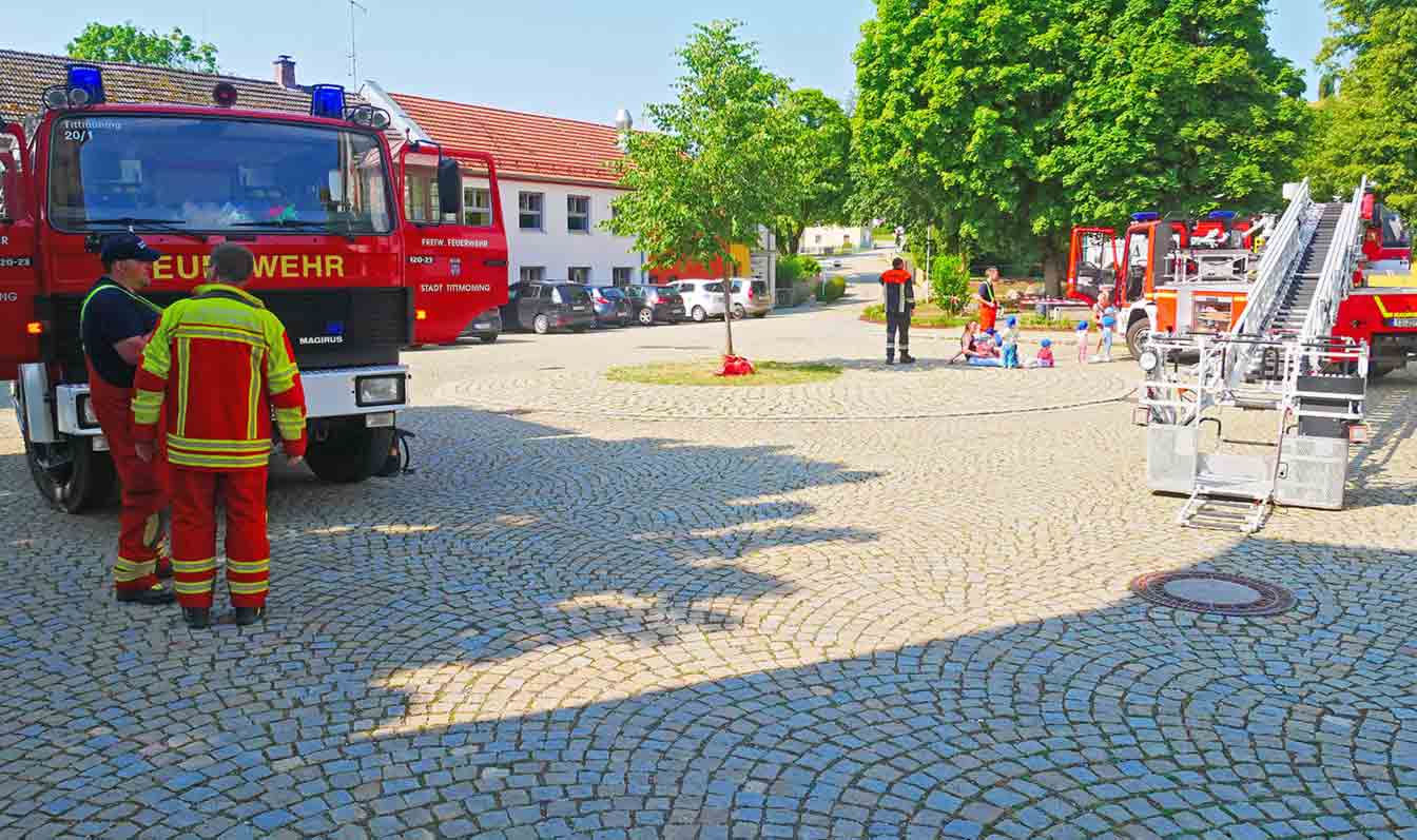 Kindergarten Tittmoning und die Feuerwehr